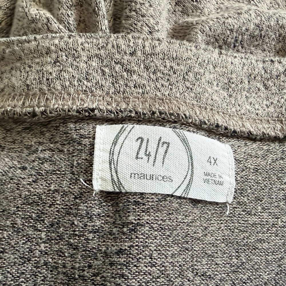 👚 Lane Bryant 24/7 Brown Fair Isle Heartland Henley Tee – Size 4X 👚 - Picture 7 of 9